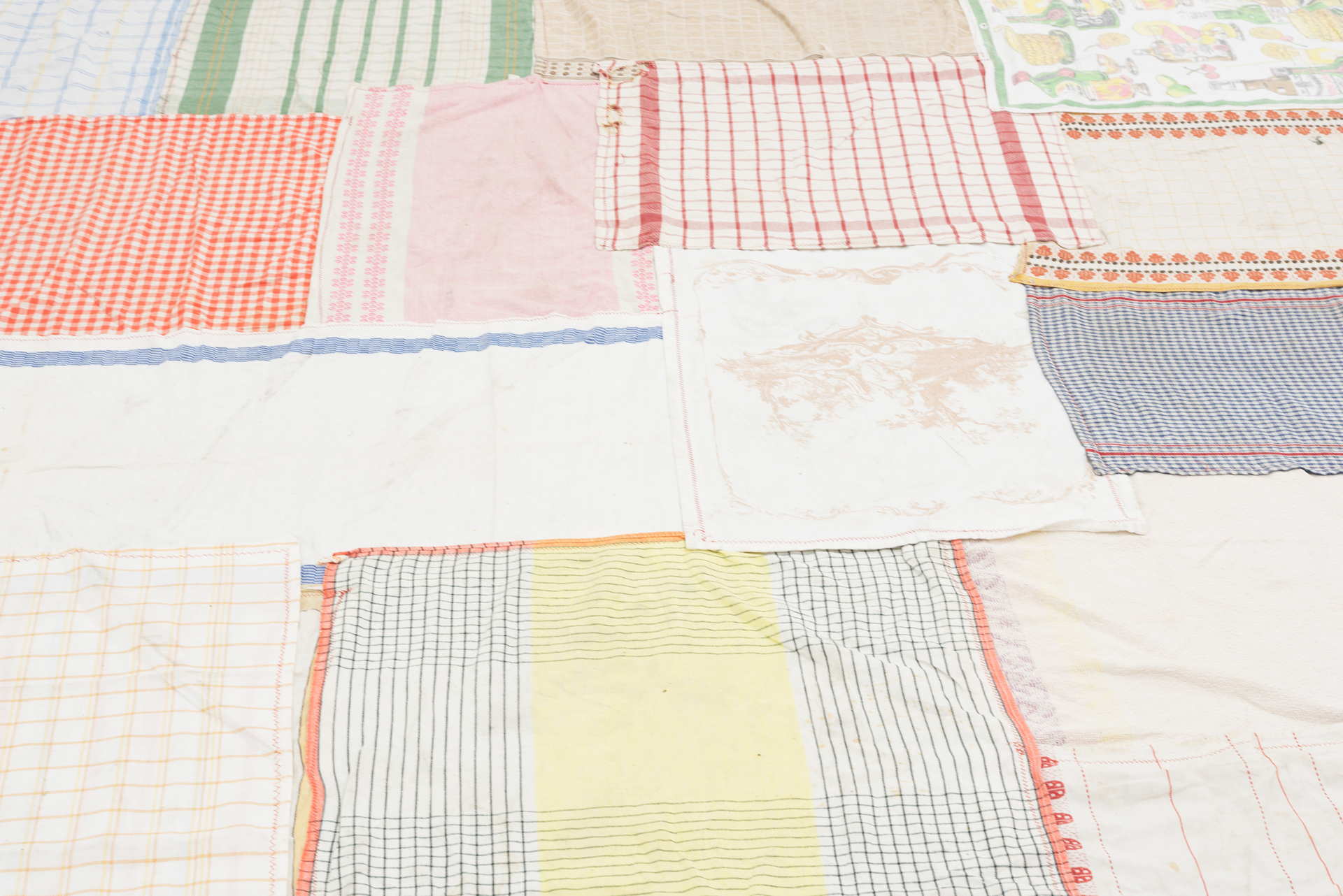 Sáro Gottstein, Untitled, 2021. Kitchen towels, dimensions variable