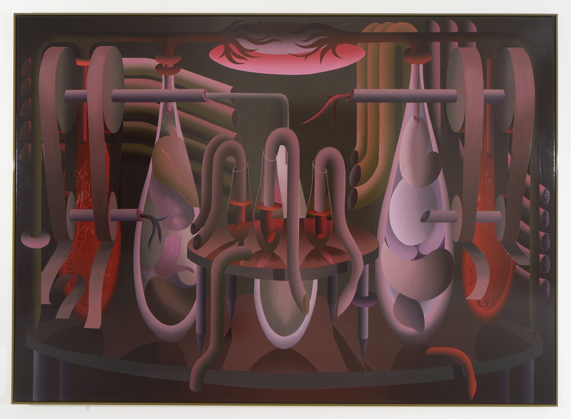 Billy's Room, pigments, glue and damar warnish on 280x200cm - framed, 2021 canvas
