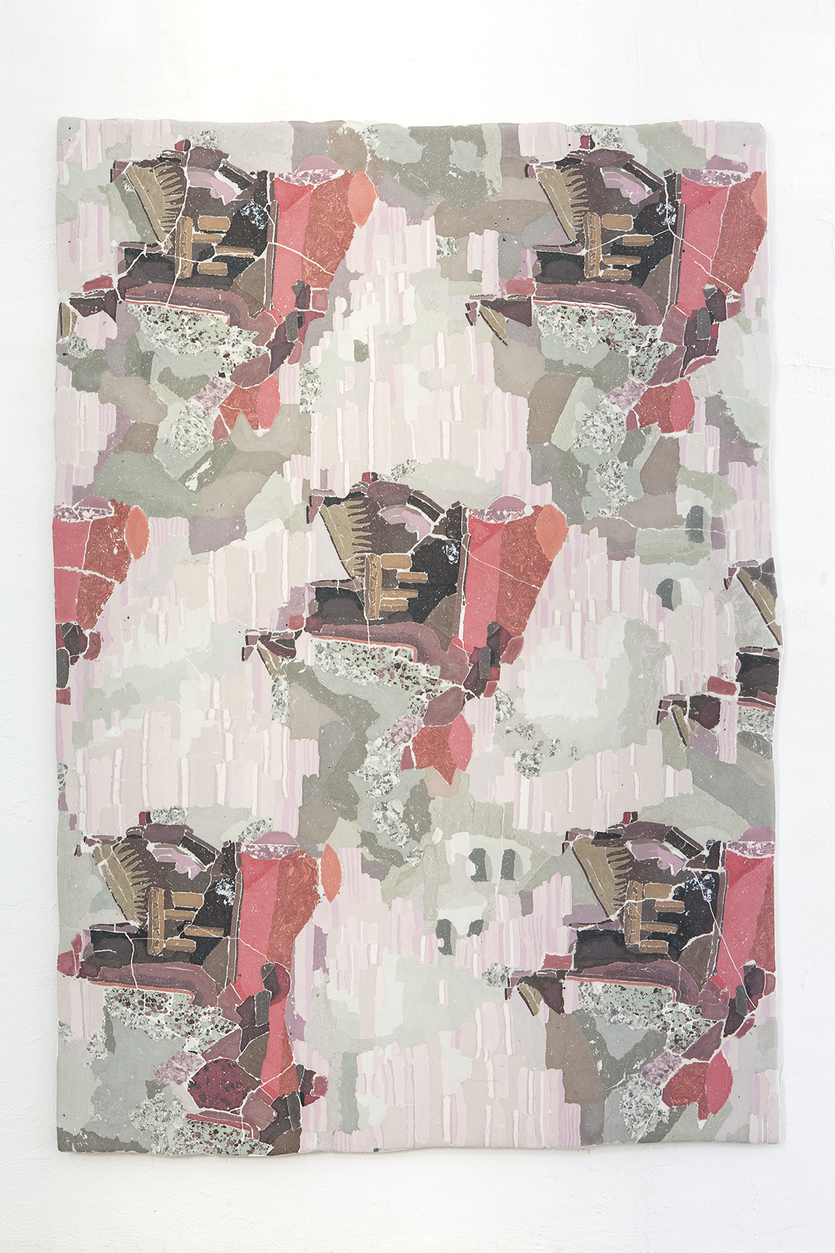 Heti Prack, vice versa,  2021, 126 x 89 cm, Gypsum, pigments, bone glue