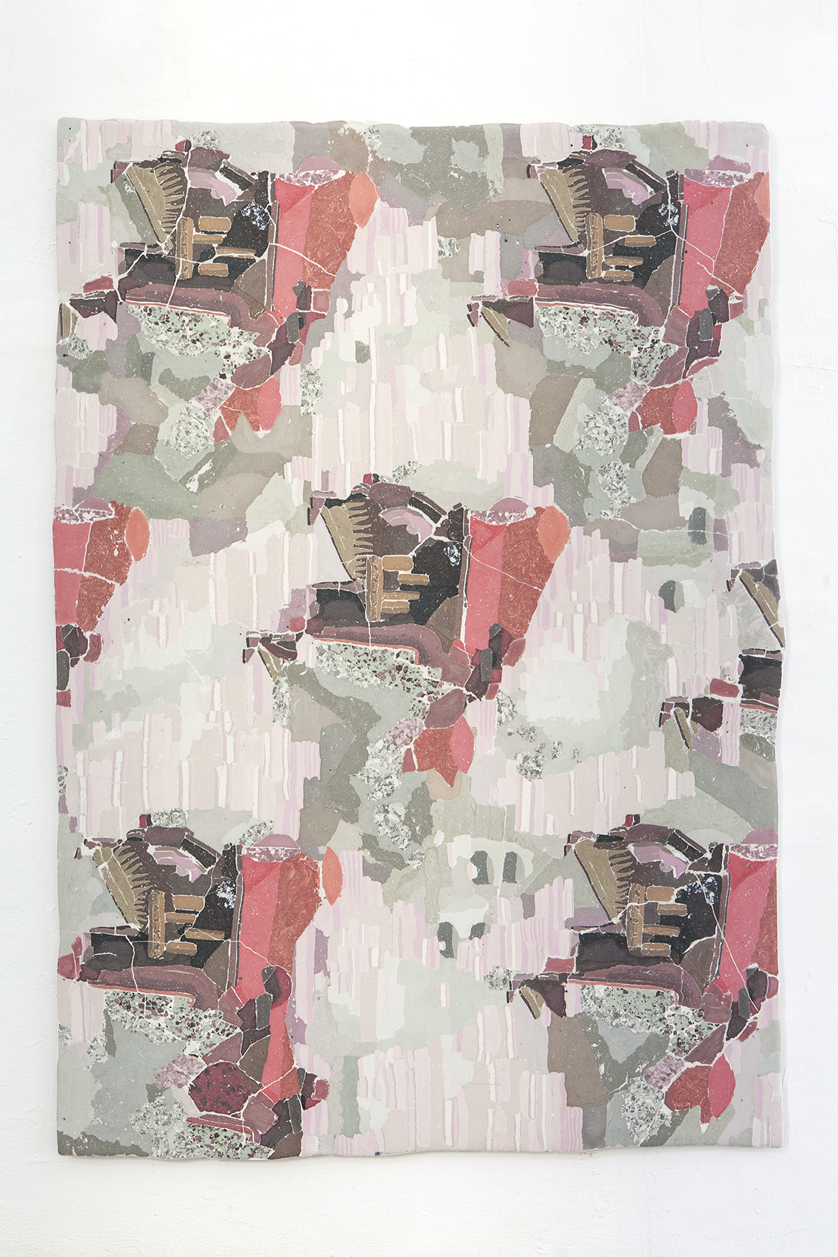 Heti Prack, vice versa, 2021, 126 x 89 cm, Gypsum, pigments, bone glue