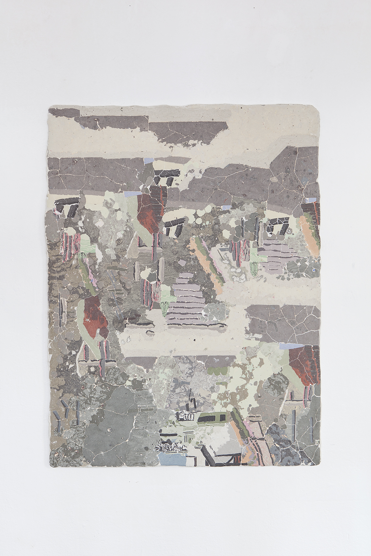 Heti Prack, Altes Licht, 2021, 113 x 85 cm, Gypsum, pigments, bone glue