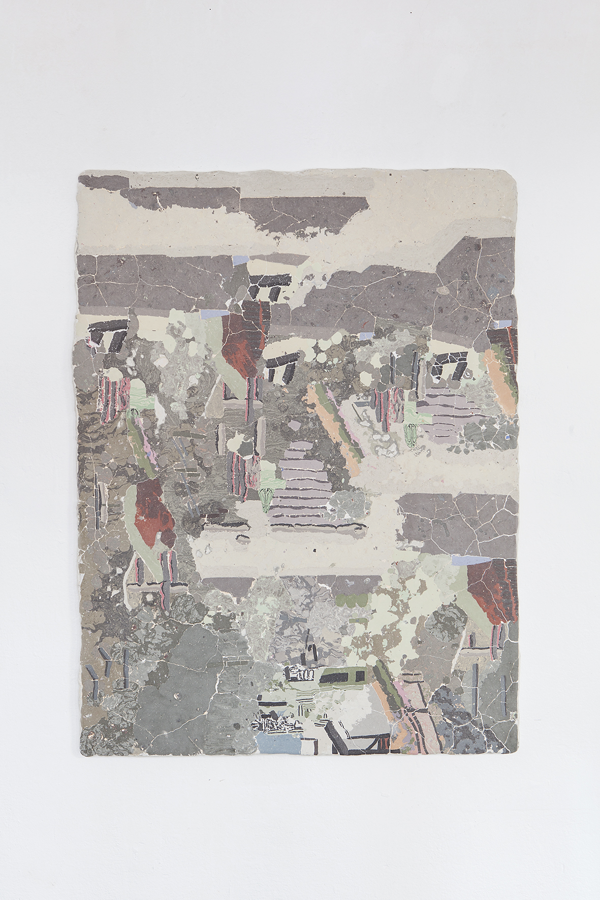 Heti Prack, Altes Licht, 2021, 113 x 85 cm, Gypsum, pigments, bone glue