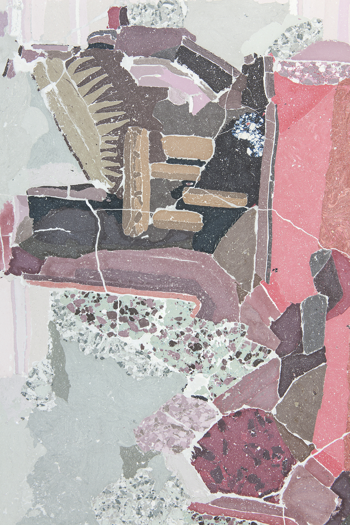 Heti Prack, vice versa (detail), 2021, 126 x 89 cm, Gypsum, pigments, bone glue
