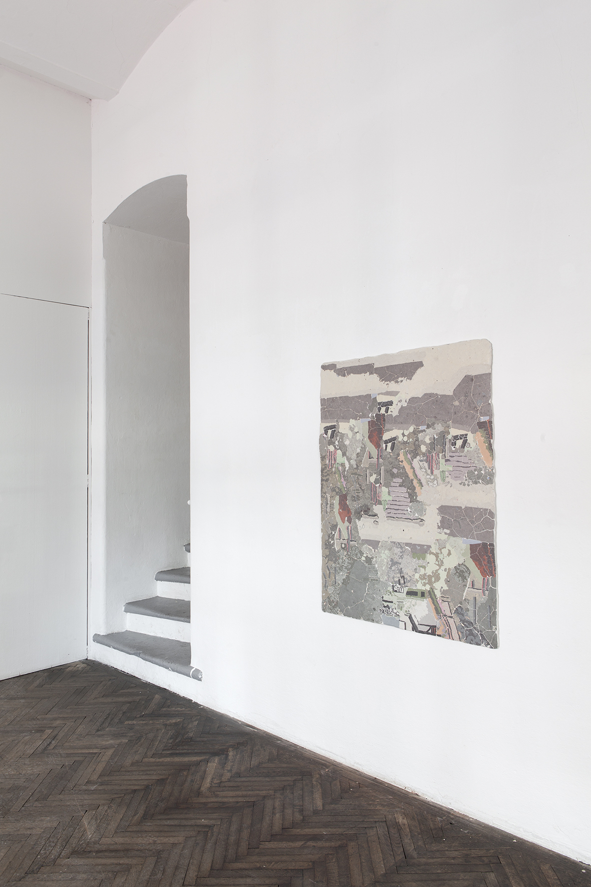 Heti Prack, Altes Licht, 2021, 113 x 85 cm, Gypsum, pigments, bone glue