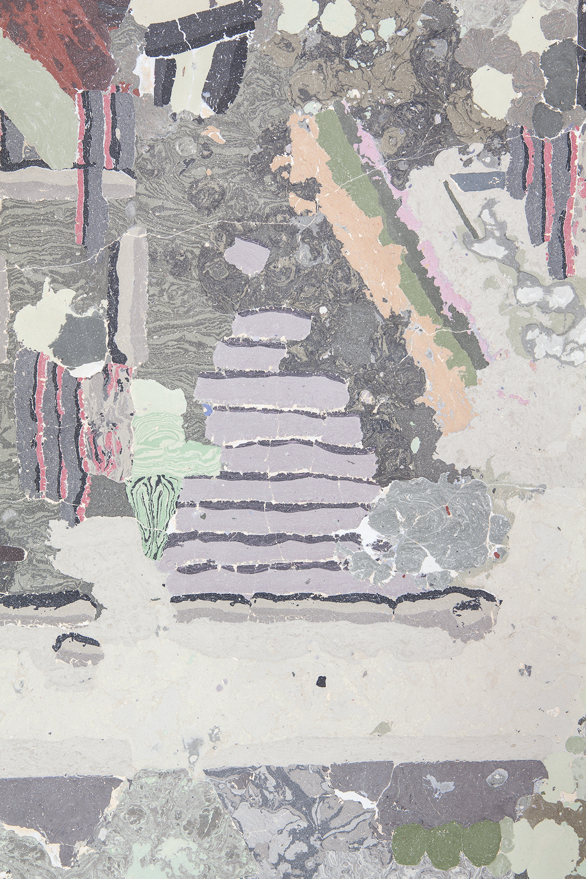 Heti Prack, Altes Licht (detail), 2021, 113 x 85 cm, Gypsum, pigments, bone glue