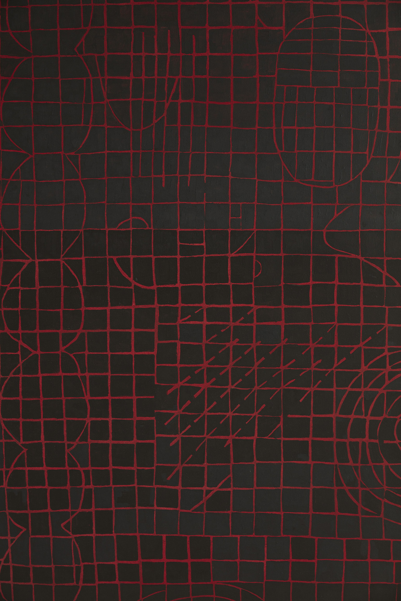 Maria Schumacher, Screen Memories (detail), 2021, egg tempera on canvas, 180 x 120cm