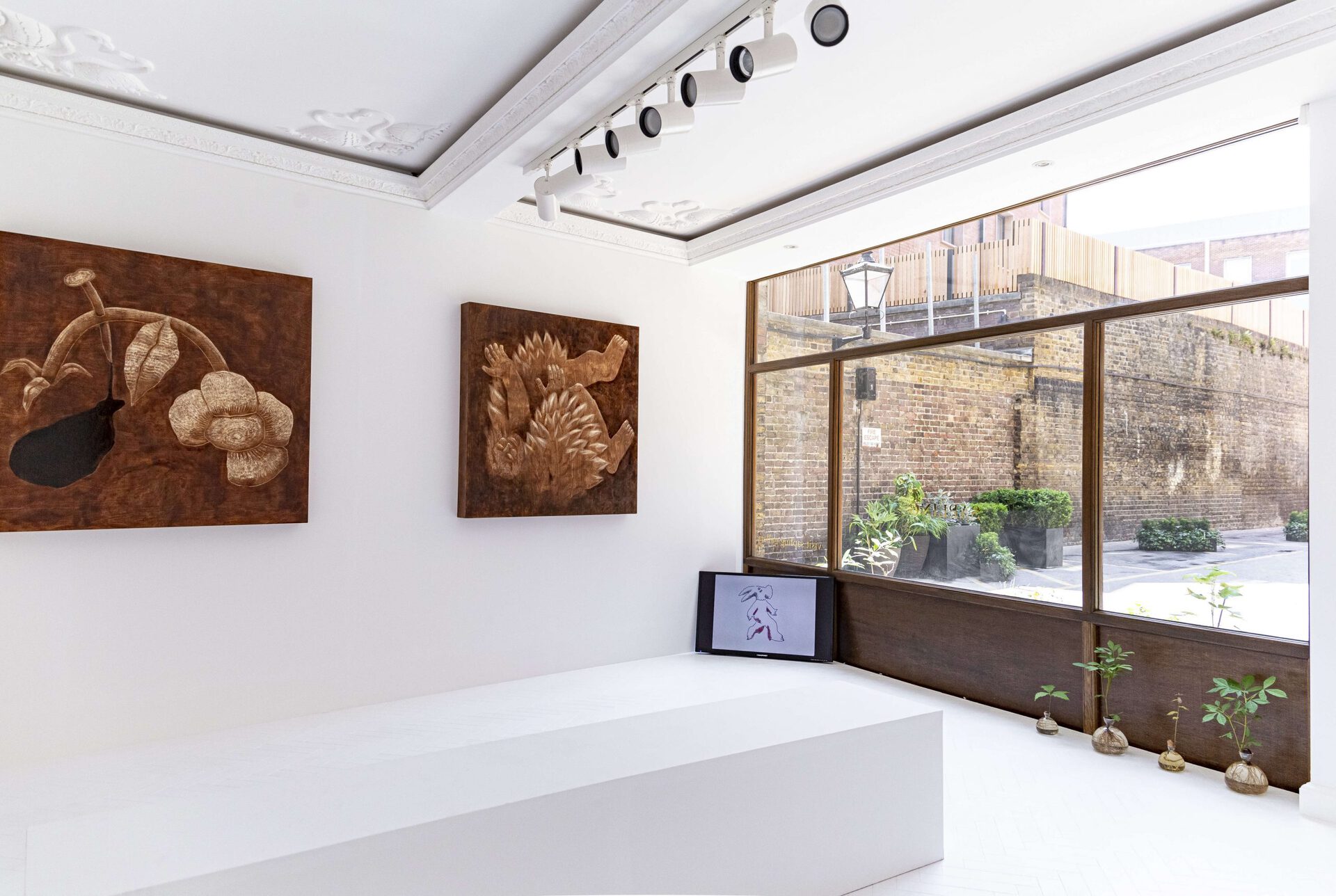 Installation View of 'Thoughts to fall asleep to' at Sapling in London, Photography: Alice Lubbock, 2021