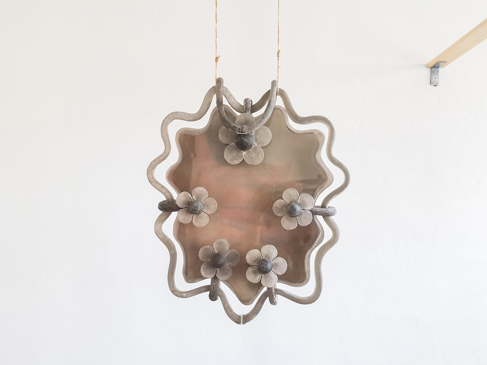 Krzysztof Grzybacz, "Mirror", 2021, oil and epoxy resin, verso