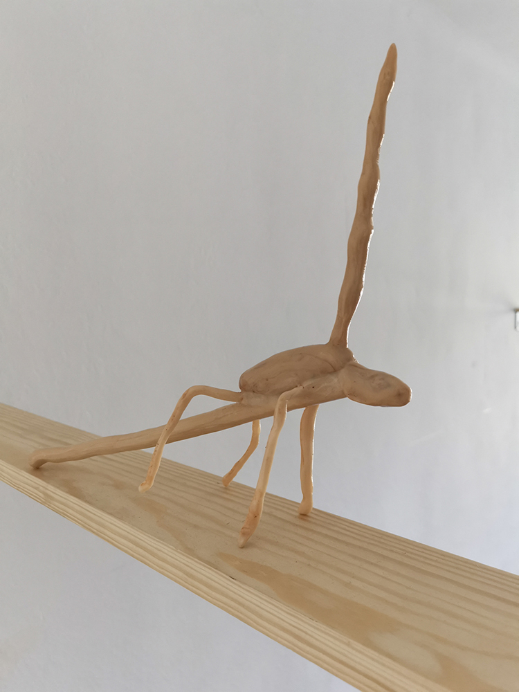 Zuza Piekoszewska, "Future Traveller", 2020, bioplastic, acrylic, pigment, 5 cm x 40 cm