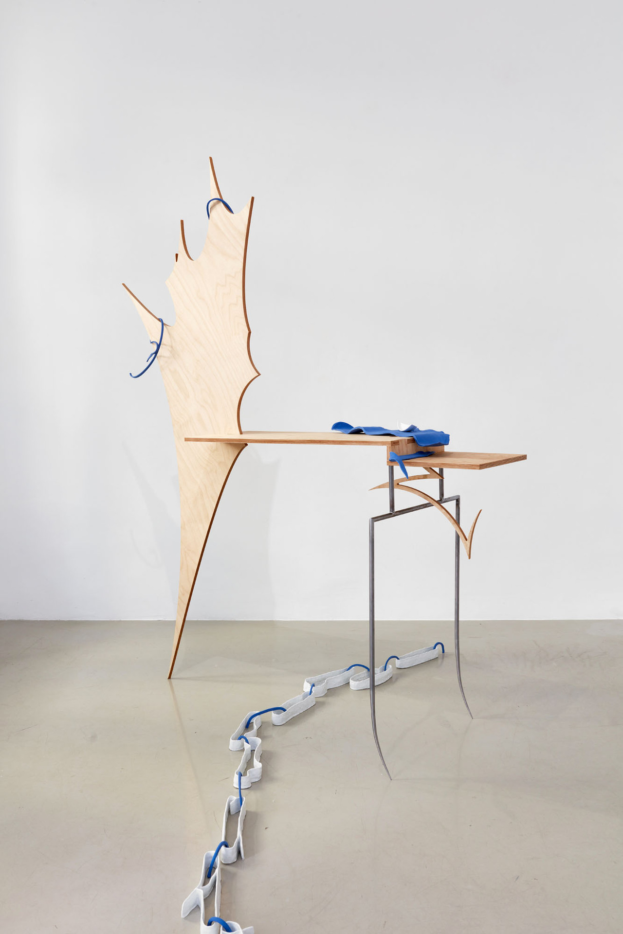 Our Common Needs (detail), 2021, porcelain, birch plywood, metal, 184 × 148 × 55 cm