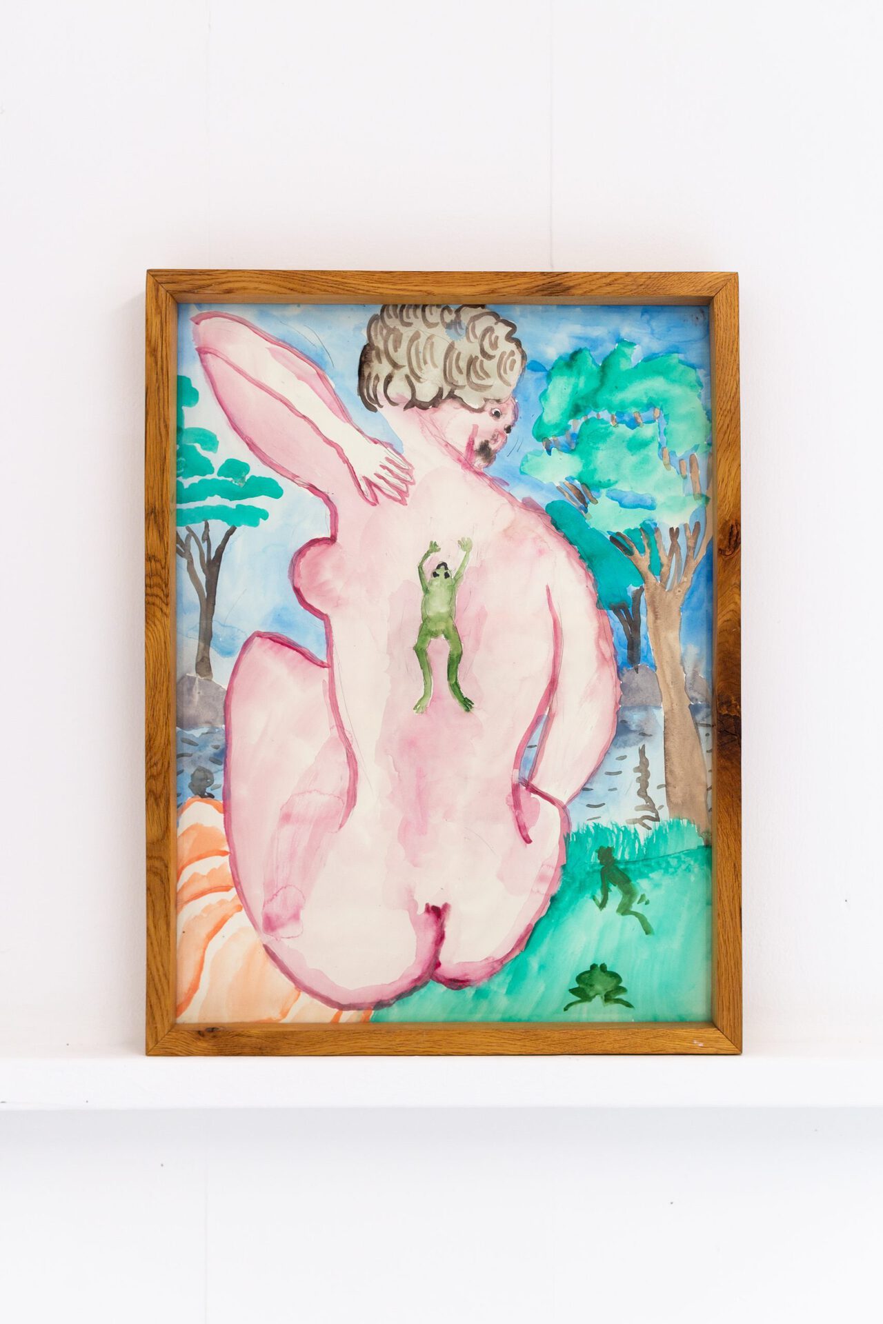 Nick Payne, Disgusting Frog, 2021, Watercolor, 19 x 25 inches (framed)