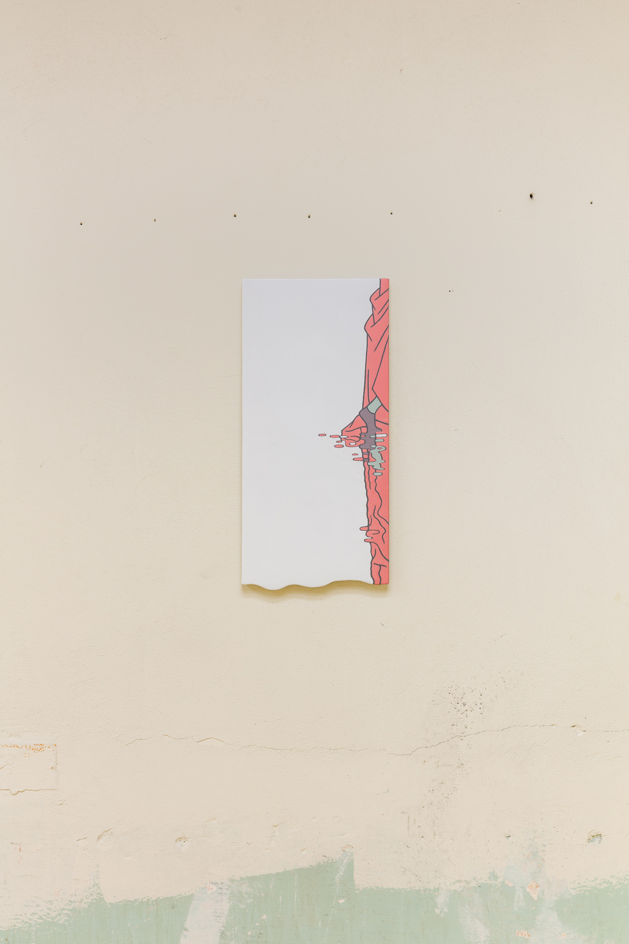 Katharina Schilling, untitled (Moving), 2021, oil on canvas, 55 x 26 cm.