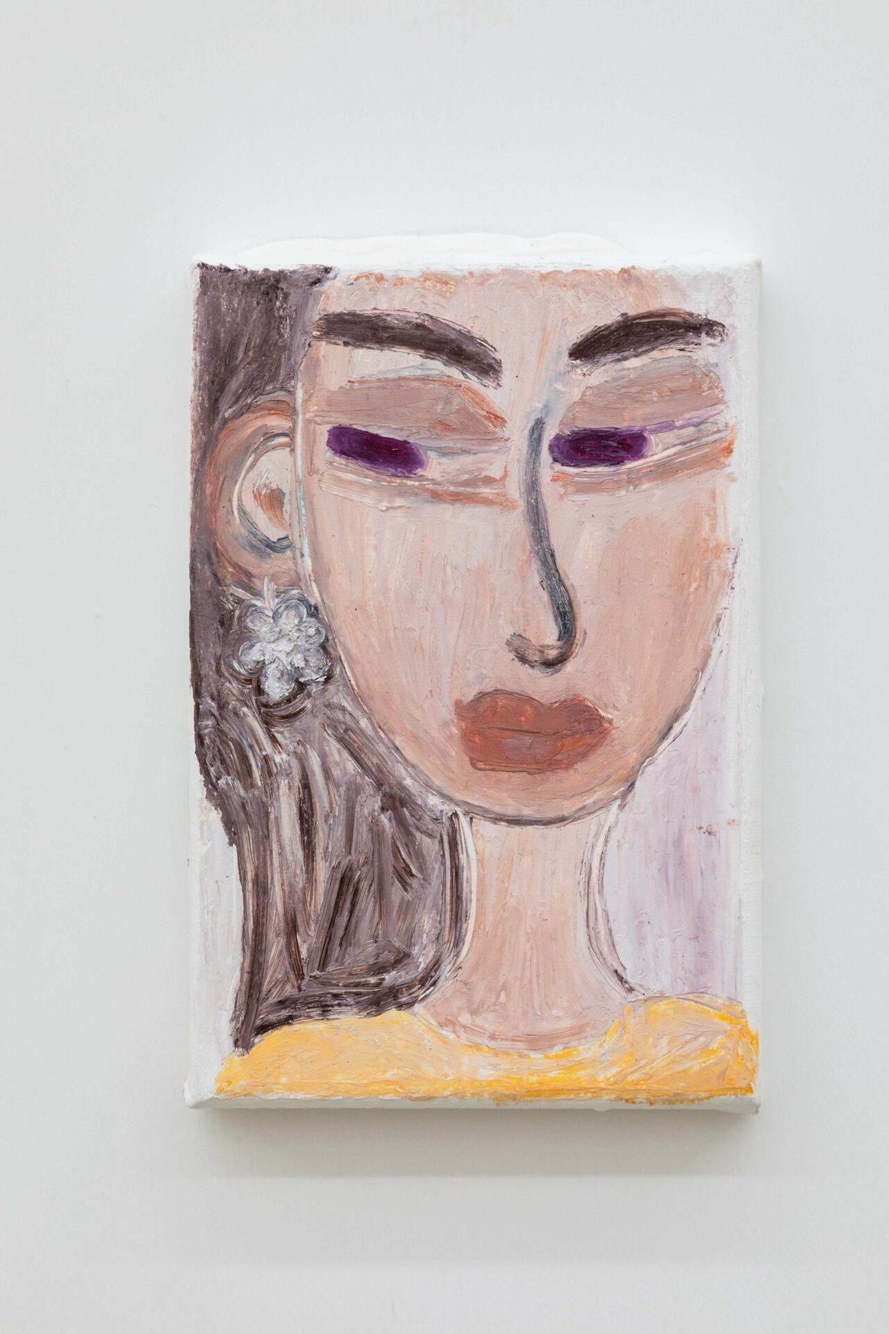 Tatiana Defraine,Chloris, 2021, Oil Pastel on canvas, 15x10cm