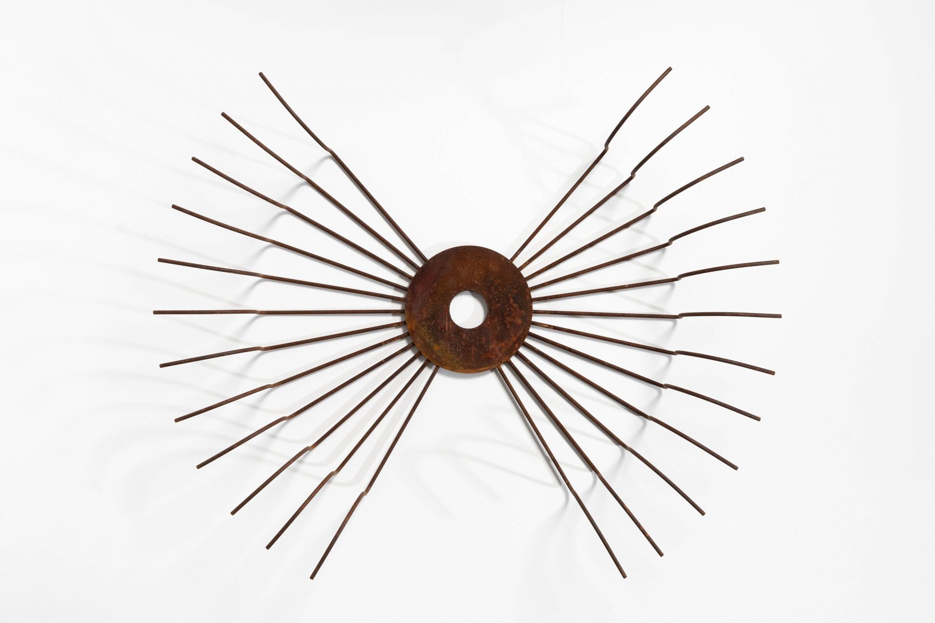 Iza Tarasewicz, One Day, 2021, oxidized steel, 93 x 16 x 76 cm