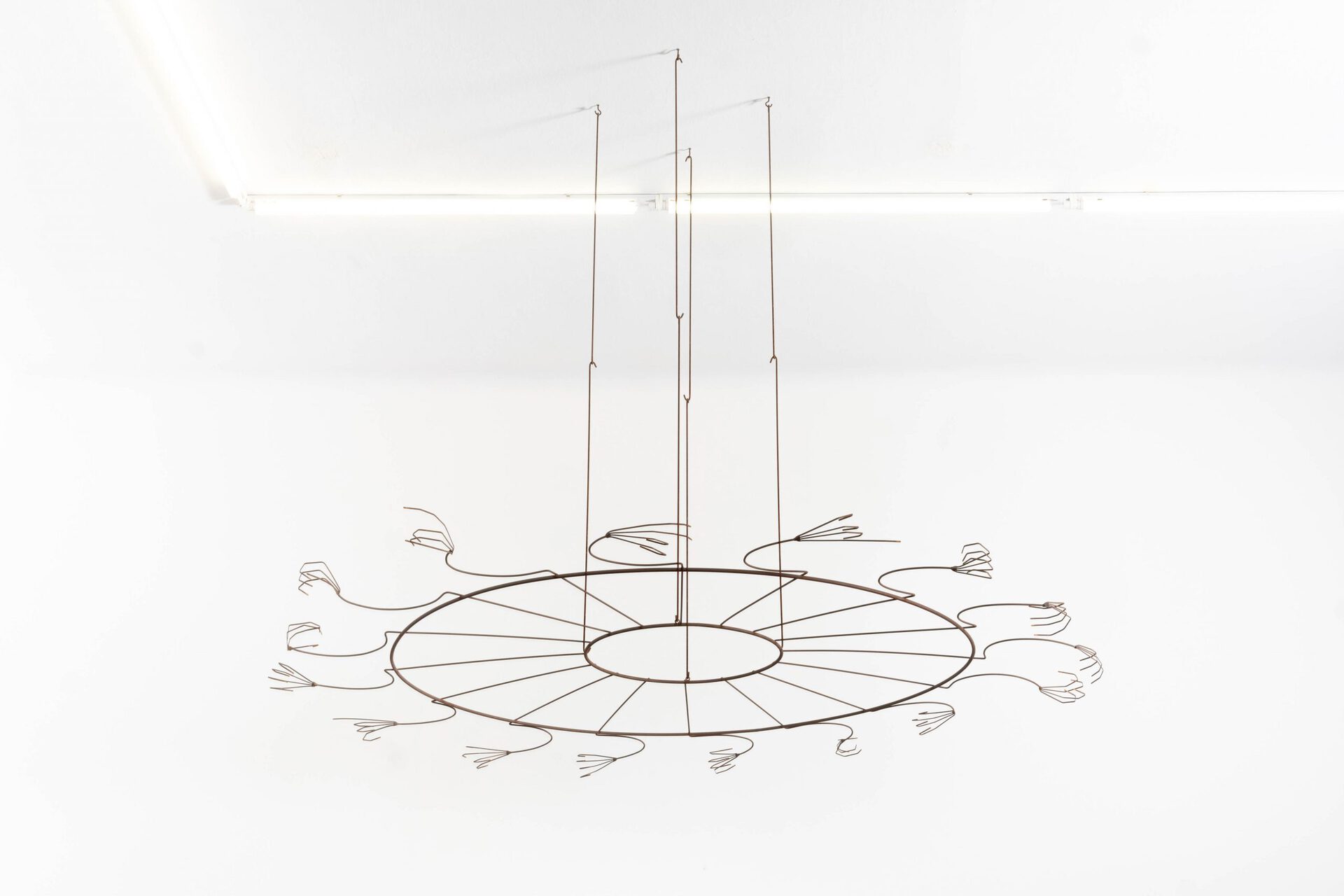 Iza Tarasewicz, Multiple Motor Channel Theory, 2021, oxidized steel, ø 200 cm