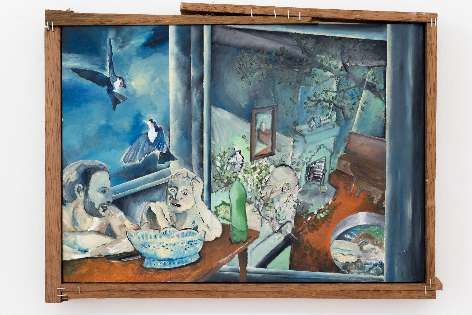 Nika Kutateladze, Untitled, 2021, Oil on Grounded Lime Wood, 29x42 cm. Photo Credit - Gallery Artbeat