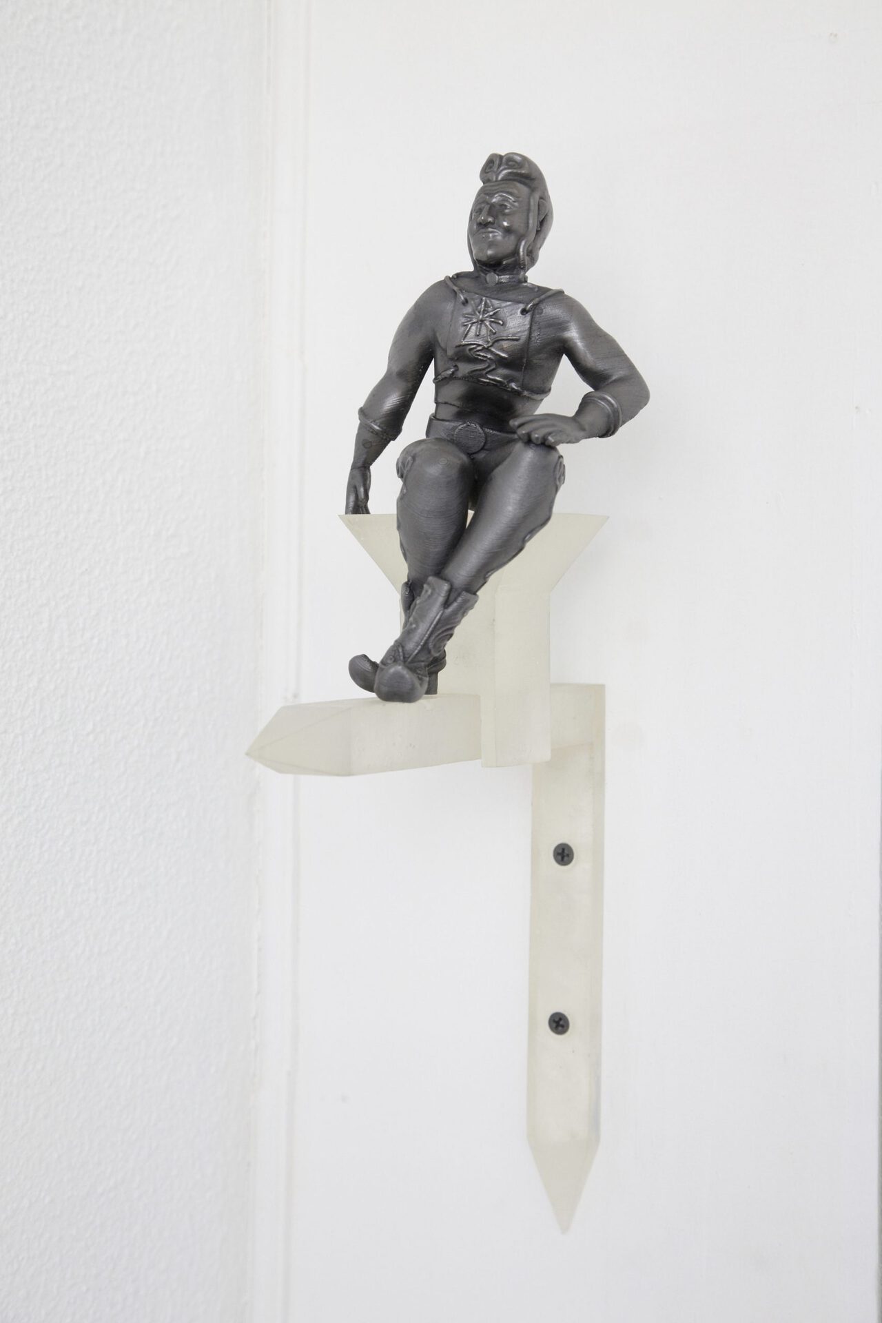 Wieland Schoenfelder, the great actor, 2021, metal coated 3d print, epoxy resin, 30cm x 11cm x 19cm