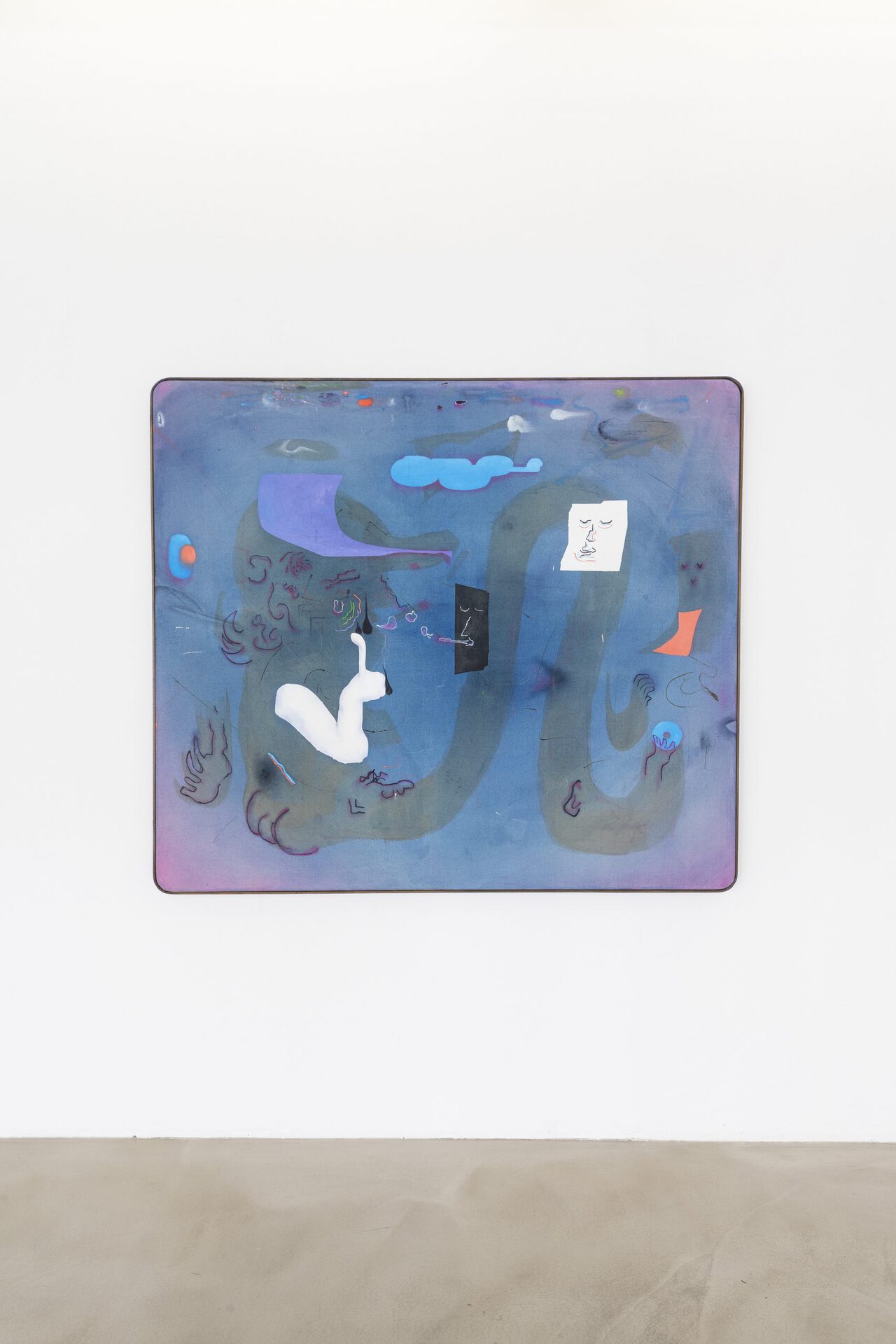Roy Mordechay - A4 Charisma, 2021, watercolor, ink, acrylic and oil on canvas, 141x161 cm