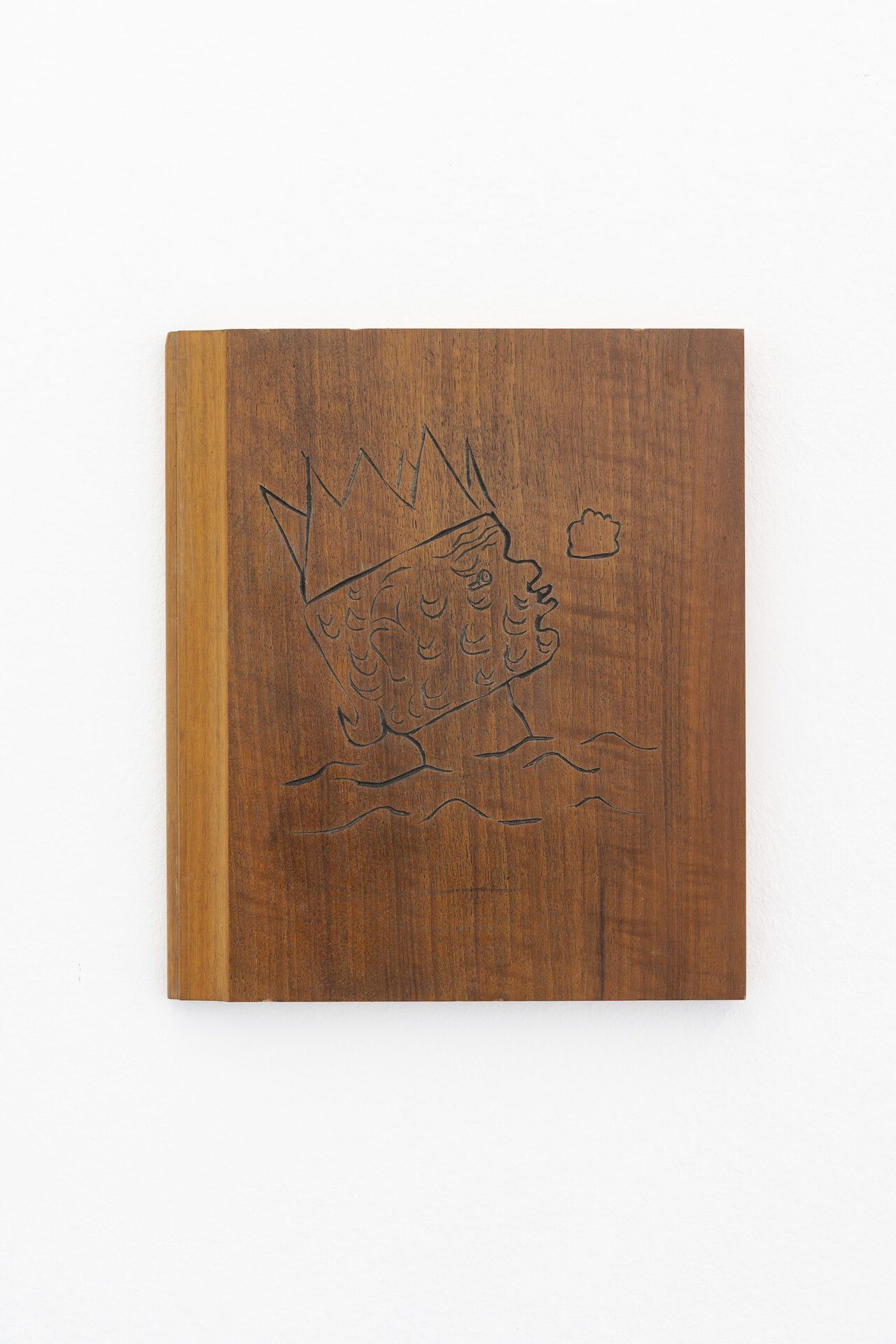 Roy Mordechay - Ideas for a storm #3, 2021, ink on wood, 35x30.5 cm