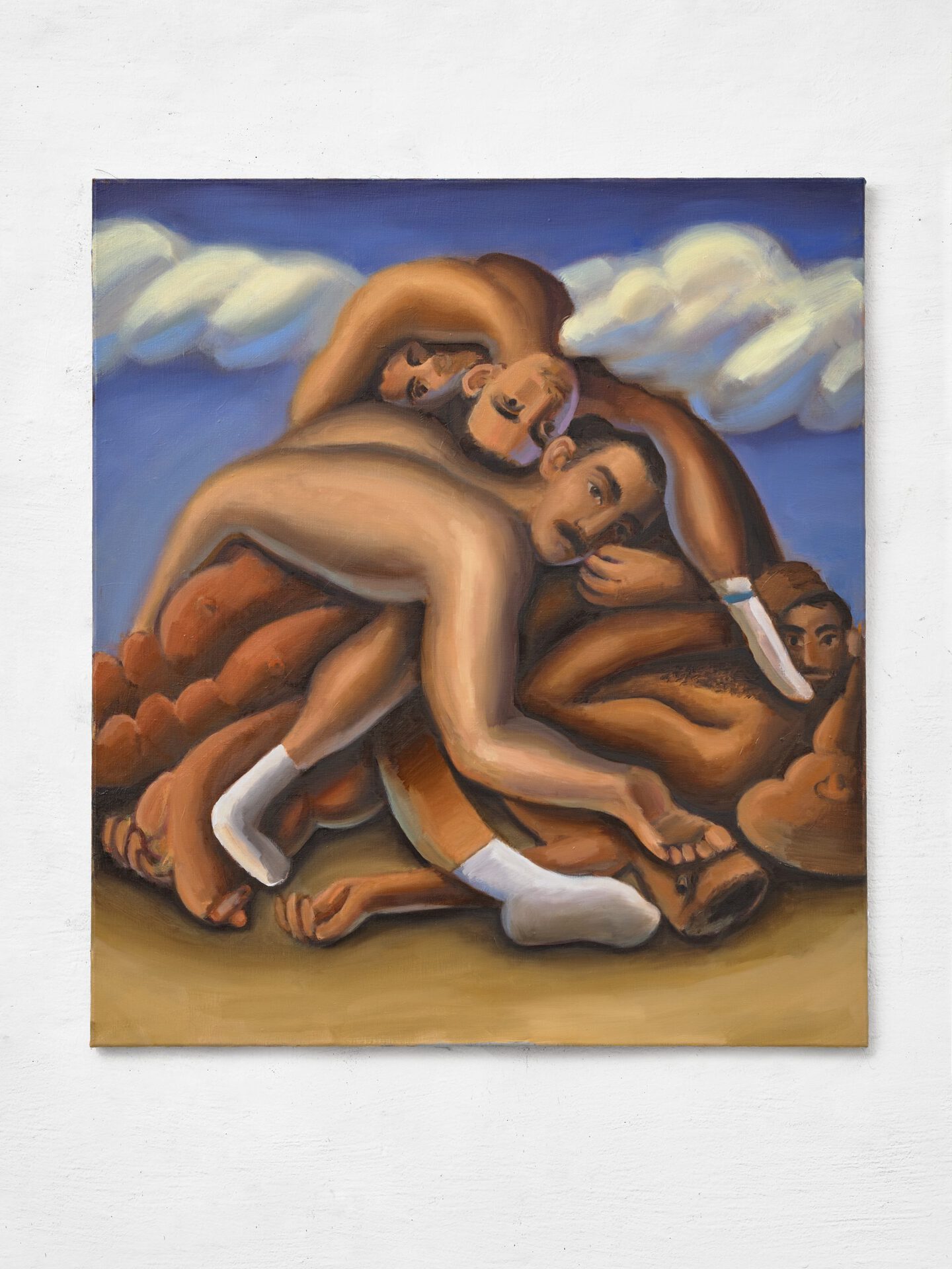 Murat Önen,Bergheimat, 2021, Öl auf Leinen, 91 x 81 cm
