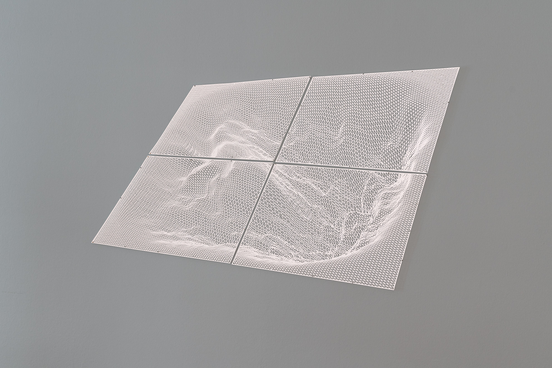 Lena von Goedeke, "Radar I", 2018, cut in reflective fabric, 105 x 125 cm