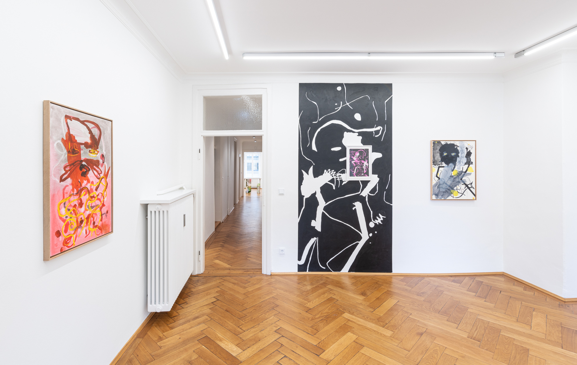 Installation view with works by Boban Andjelkovic, Summer Show at Britta Rettberg Munich