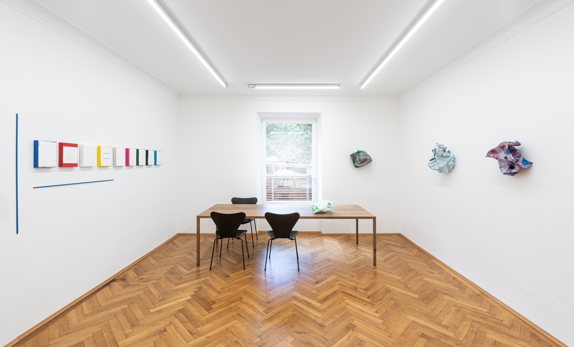 Installation view with works by Caro Jost, Summer Show at Britta Rettberg Munich