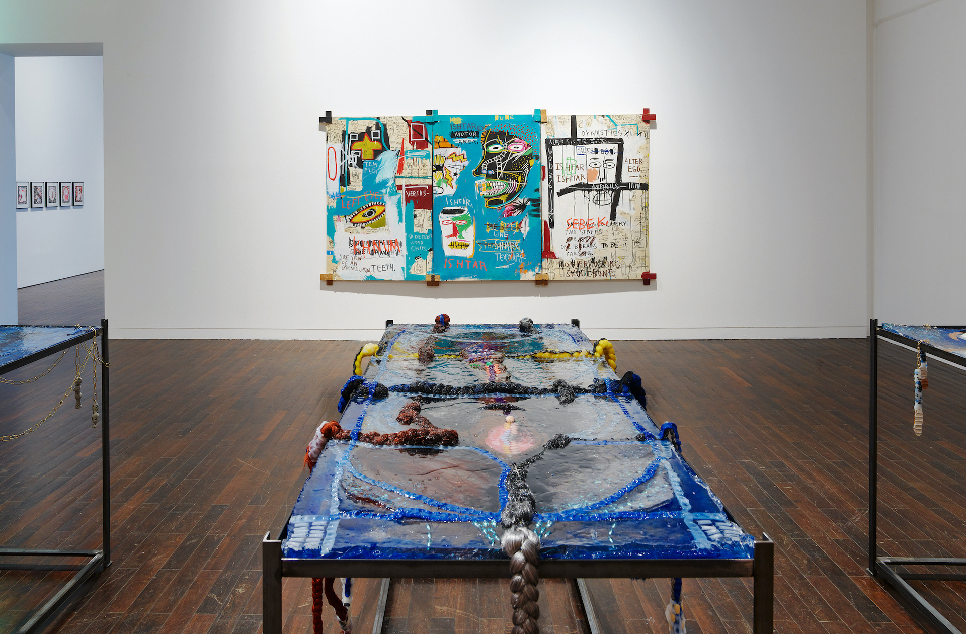 Jena-Michel Basquiat, Theresa Weber, Installation view, Sweet Lies. Rethinking Identities (19.06.-12.09.2021), Ludwig Forum Aachen