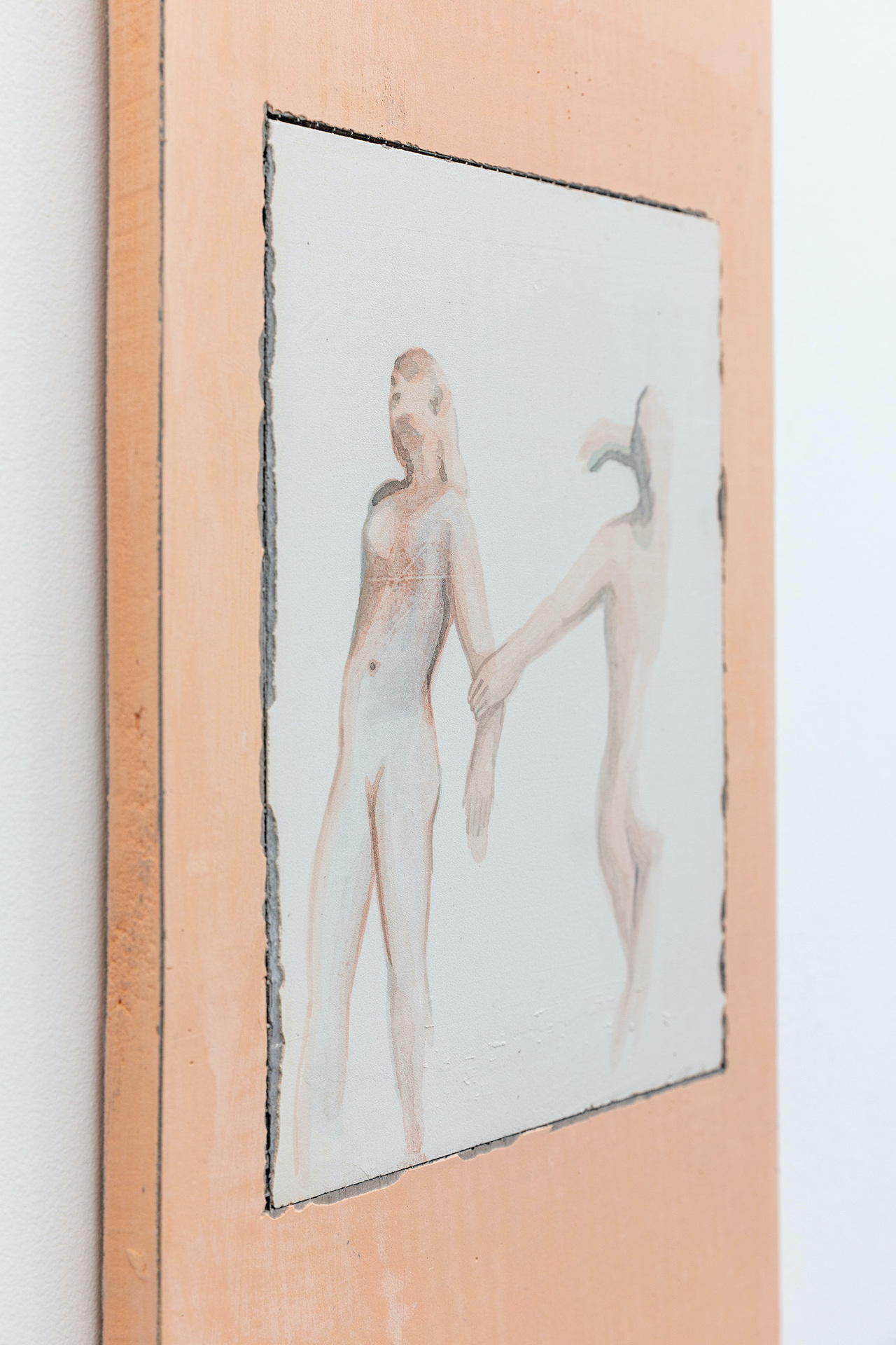 Titania Seidl & Lukas Thaler – Accidental Boot (Embedded Dance), 2021, watercolor, pigmented plaster, fibre-reinforced XPS, aluminium, 120 x 48 cm (detail)