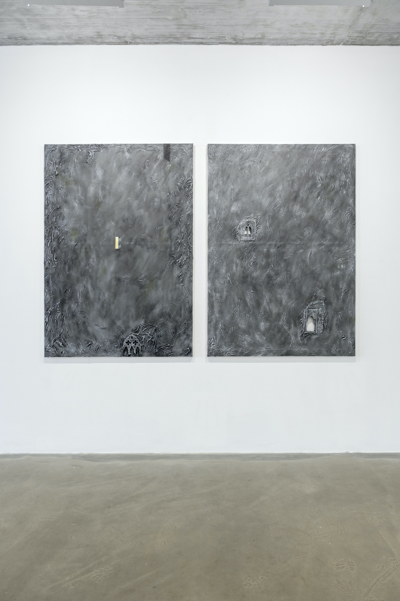 Filip Dvořák – Untitled (from the Mountain And Cloud series, 2020, mixed media on canvas, 110 x 155 cm