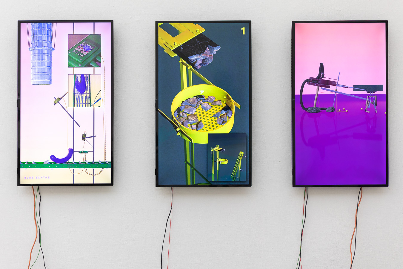 Jack West, Shift work (2020), Knapping Test (2019), Tough Love (2019), cgi video on loop - POR, dimensions variable