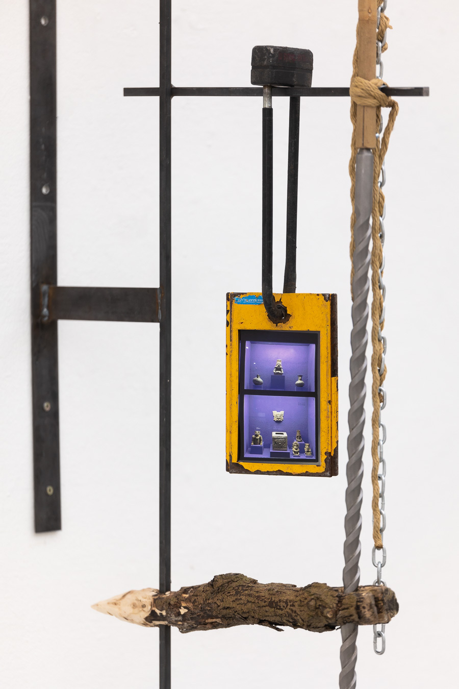 Rodrigo Red Sandoval, Double Don't (detail), 2021, mixed media, 230x50x8cm