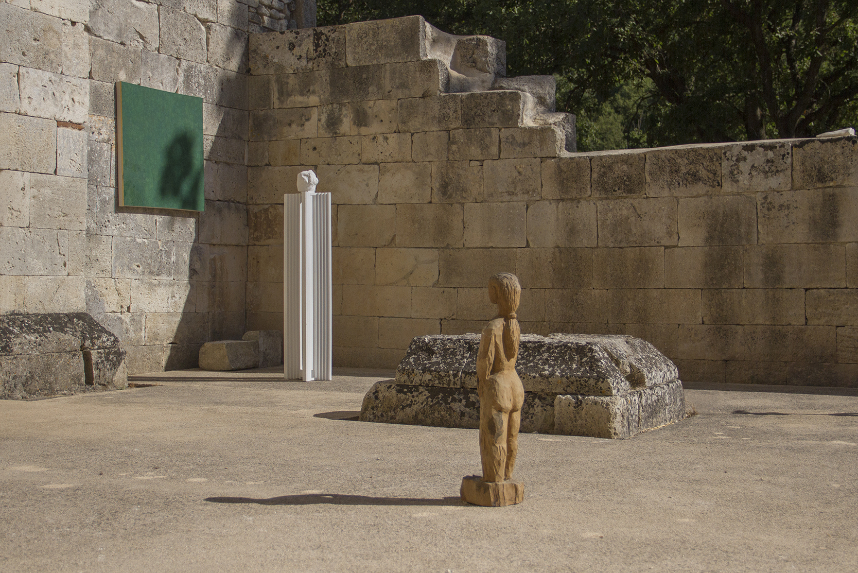 1 Montecristo Project - La Costante Resistenziale, Ruins of San Nicola di Silanis, installation view