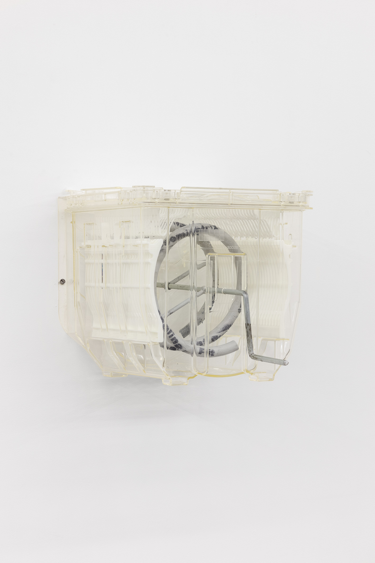 Jordan Halsall, Cognizant worker #1, 2021, Silicon wafer transport cassette, epoxy finished thermoplastic, 38x38x27cm