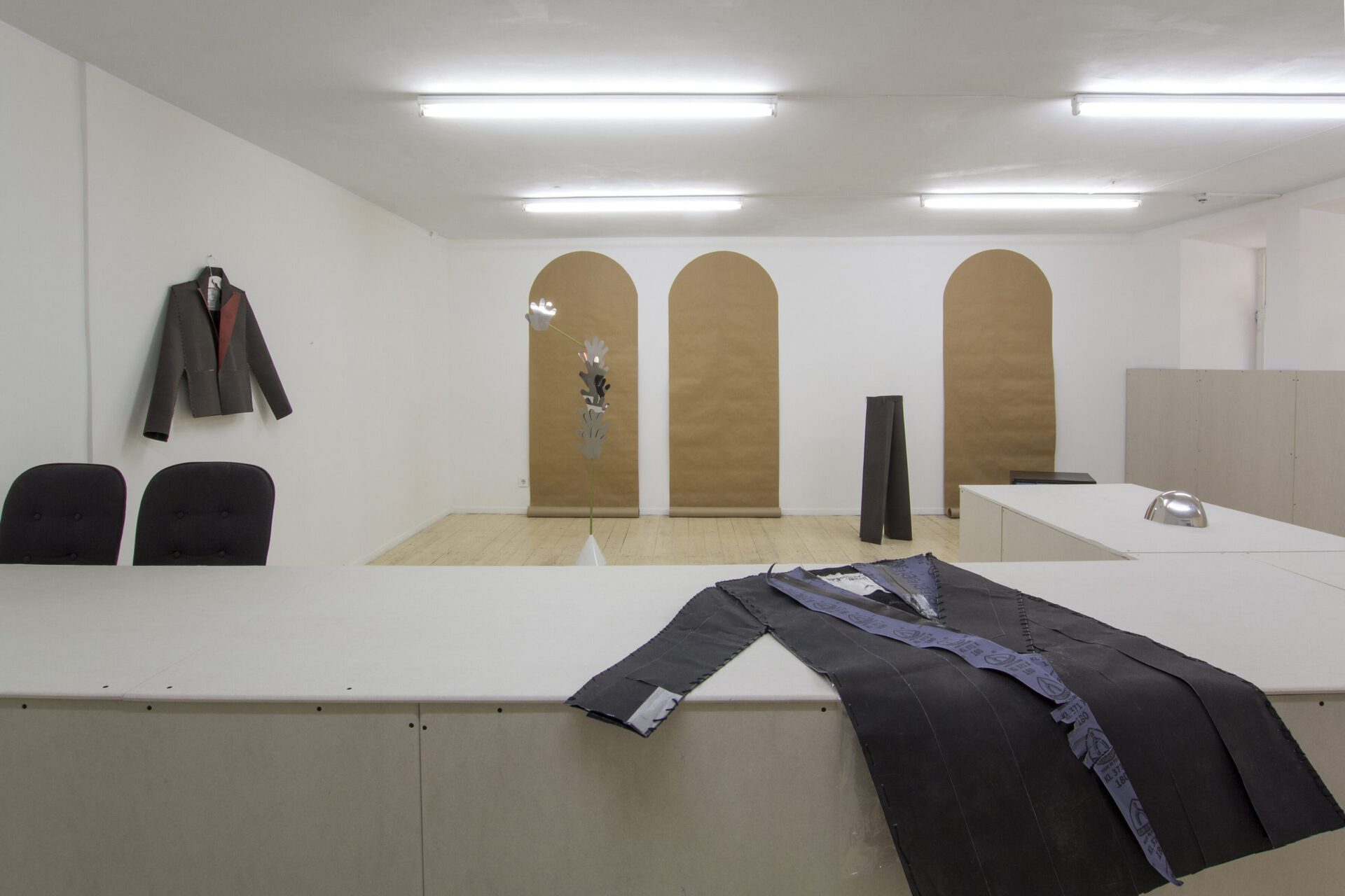 Antanas Gerlikas, Cloackroom, 2021. Exhibition view at Editorial.