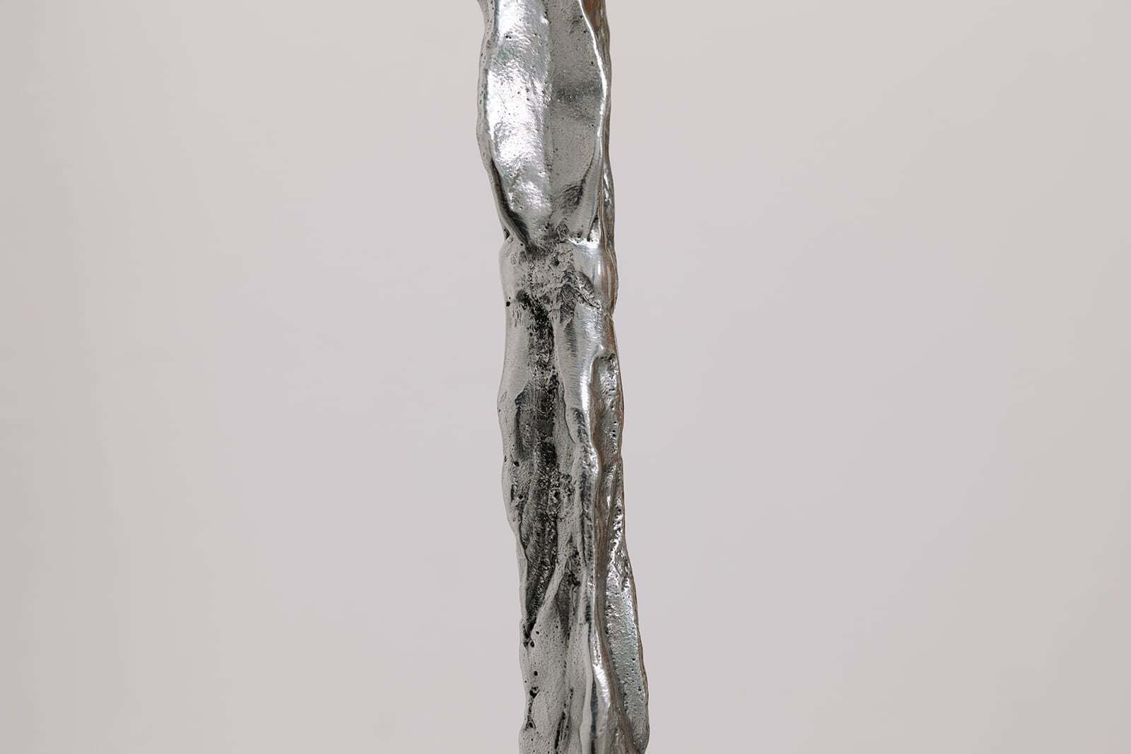 Dishon Yuldash, * Посох &l* (detail), 2021, porcelain, aluminum casting, 170 x 20 x 3 cm