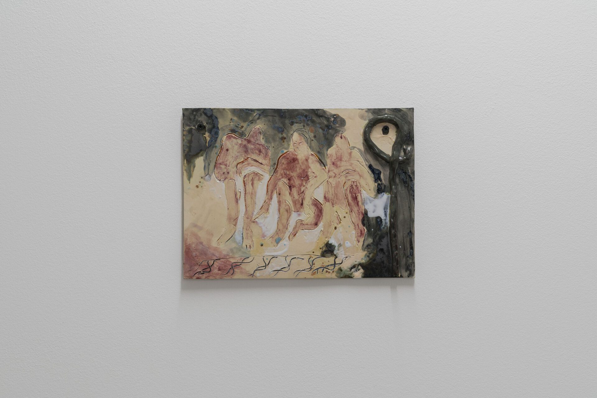 Friends, 2020, glazed ceramic, 21 x 28.5 x 1.5 cm