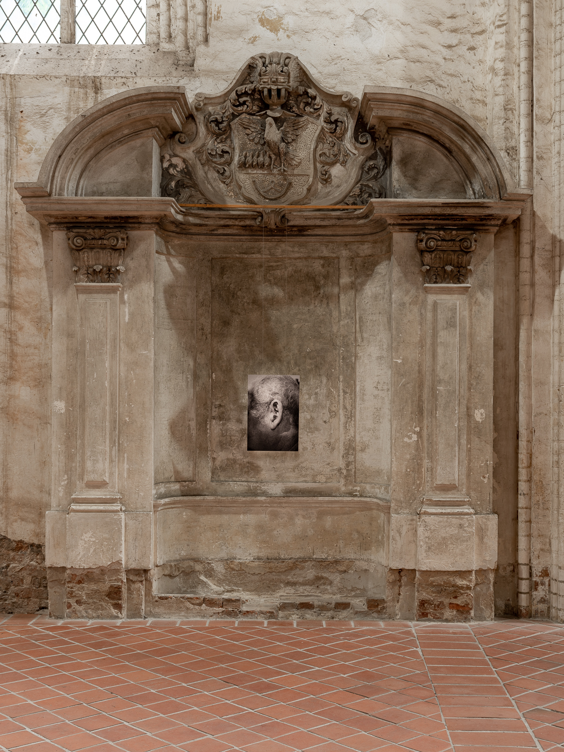 Gehör I - S/W Archiv Pigmentdruck auf Hahnemühle Photorag Ultra Smooth Papier kaschiert auf Alu-Dibond, 60 x 35 cm, 2020