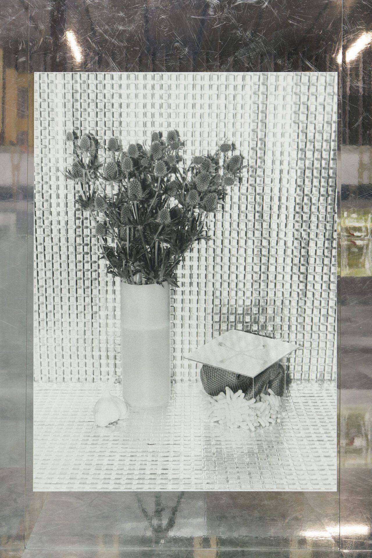 Hubert Marot, Chardons et coton-tige, 2021 silver gelatin print on linen 160 x 115 cm (62,9 x 5,2 in)