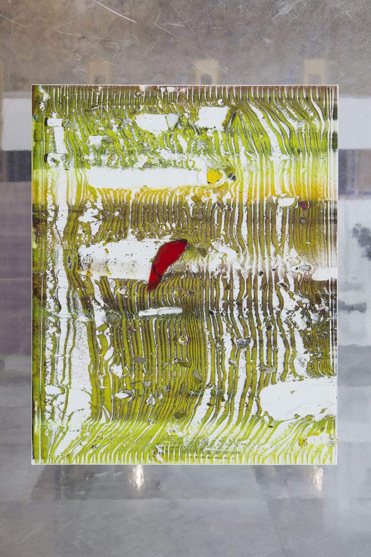 Thomas Fougeirol, COLLAPSING FIELD, 2019 oil, pigment and gesso on canvas 81 x 65 cm (31,8 x 25,5 in)