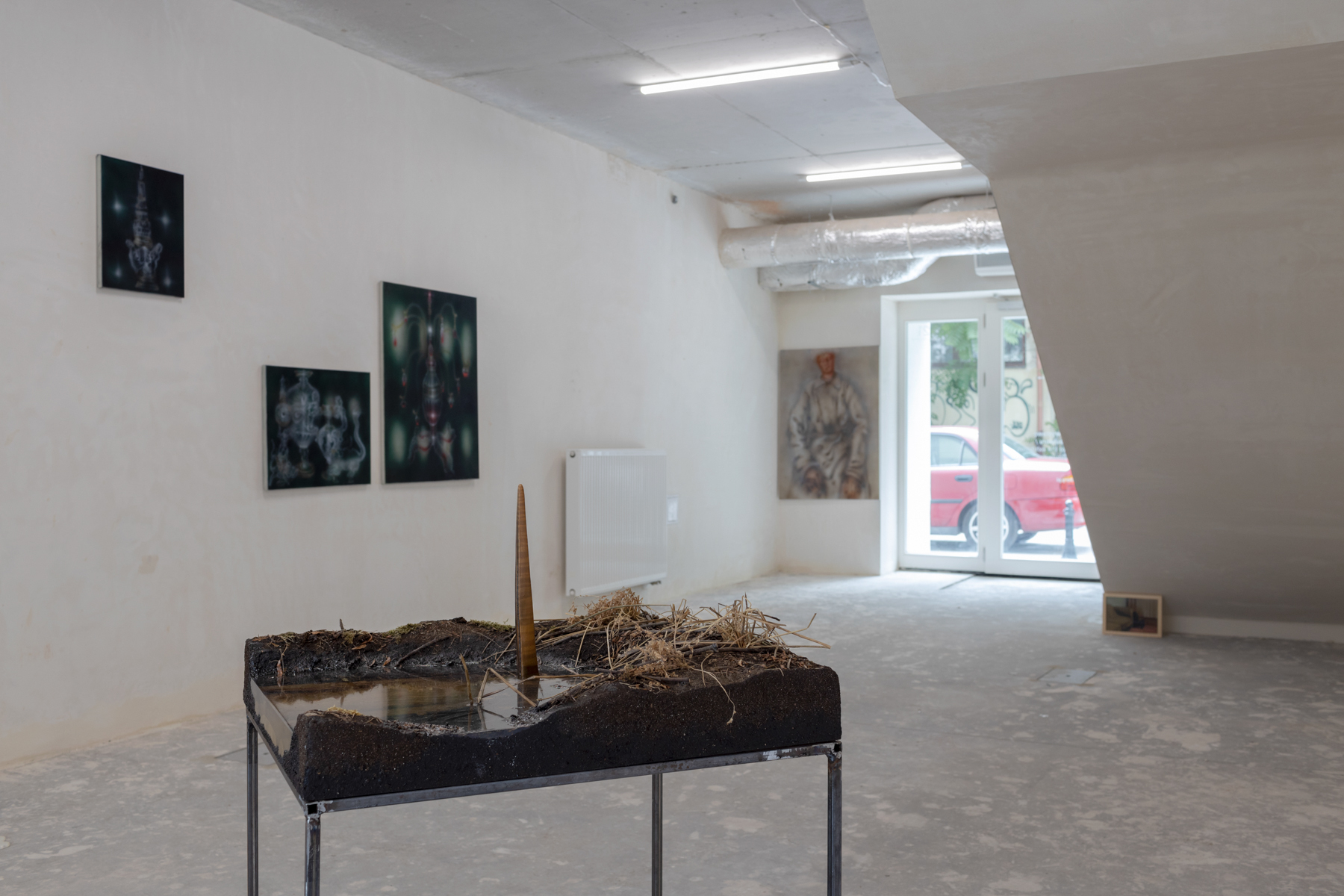 If Wishes Were Fishes, We’d All Cast Nets, exhibition view, works by Alicja Pakosz and Veronika Hapchenko