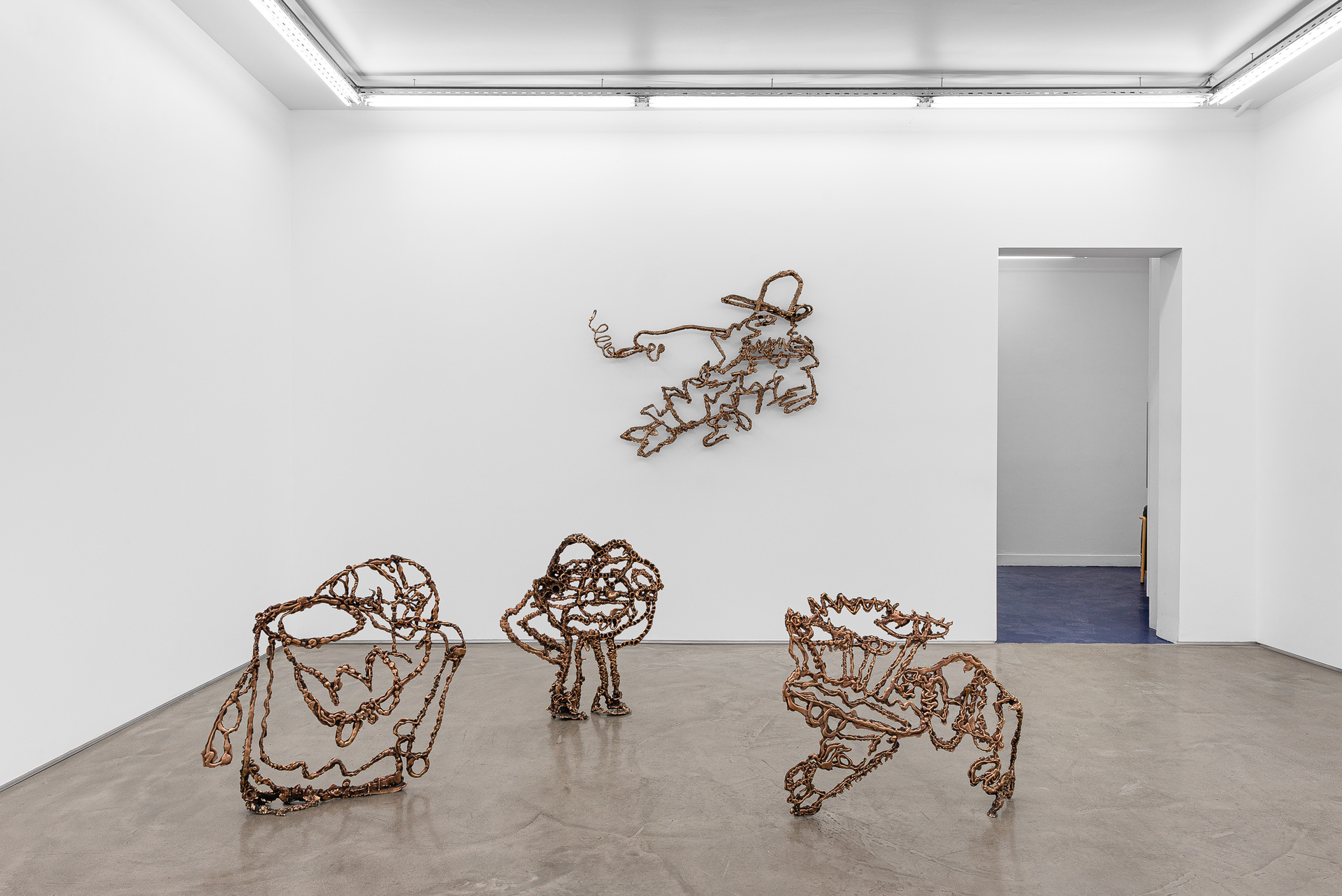 Exhibition view "Nobody Move" by Simone Zaccagnini at Galerie Derouillon, Paris, September 2021
