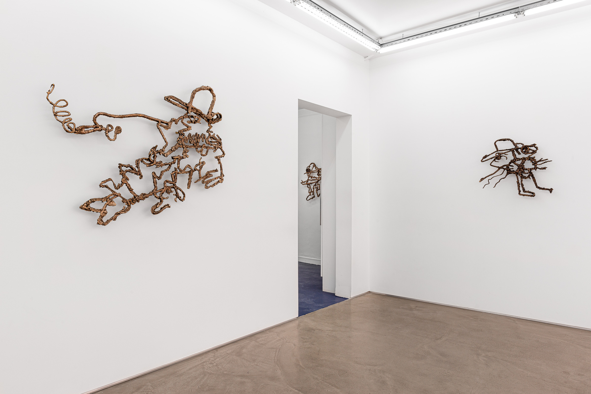 Exhibition view "Nobody Move" by Simone Zaccagnini at Galerie Derouillon, Paris, September 2021