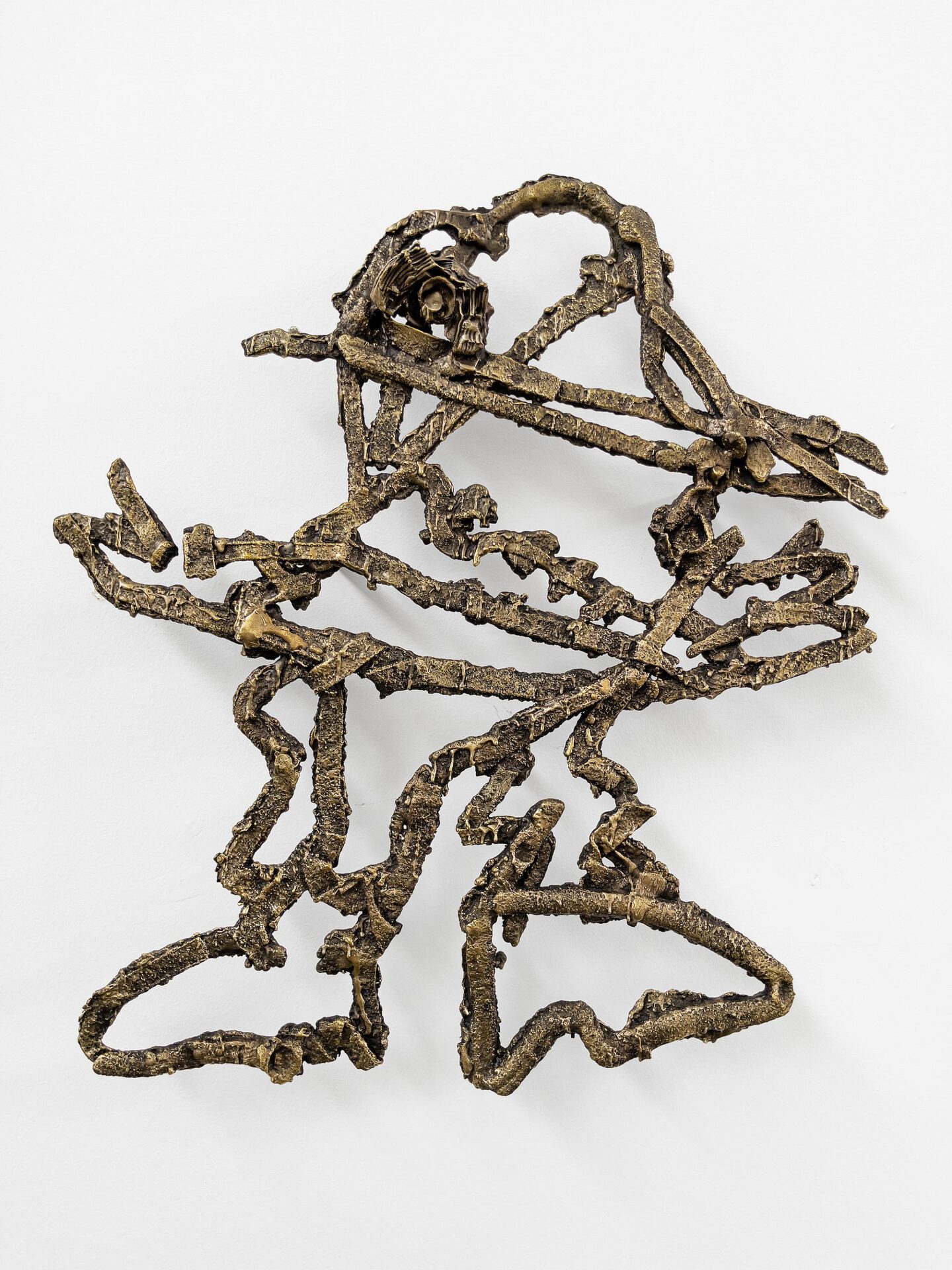 Simone Zaccagnini, Lonely Dancer, 2021, Bronze, 84 x 80 x 8 cm