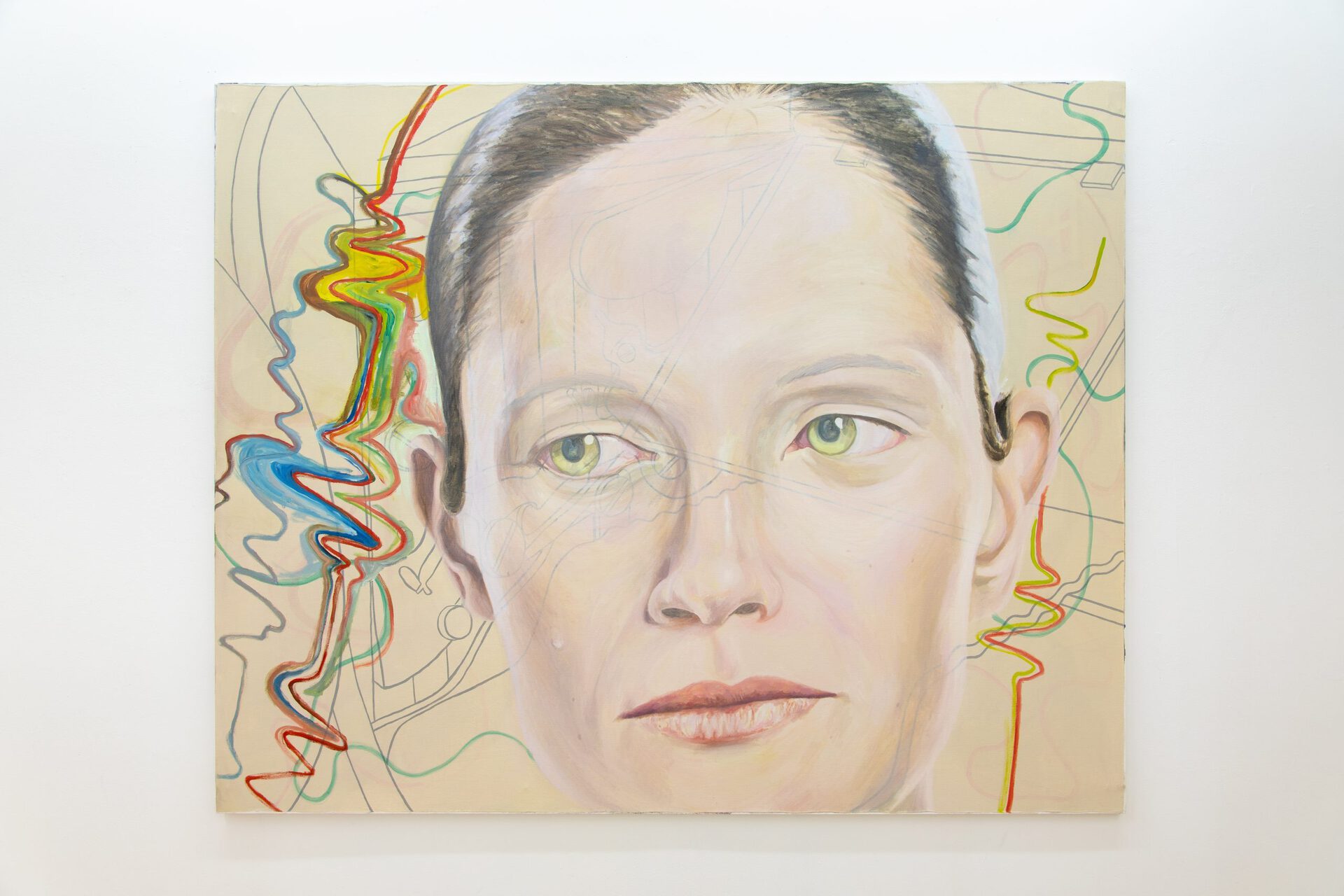 Ezra Gray, "Ermine Hum", 2021, Oil on canvas, 122cm x 152cm