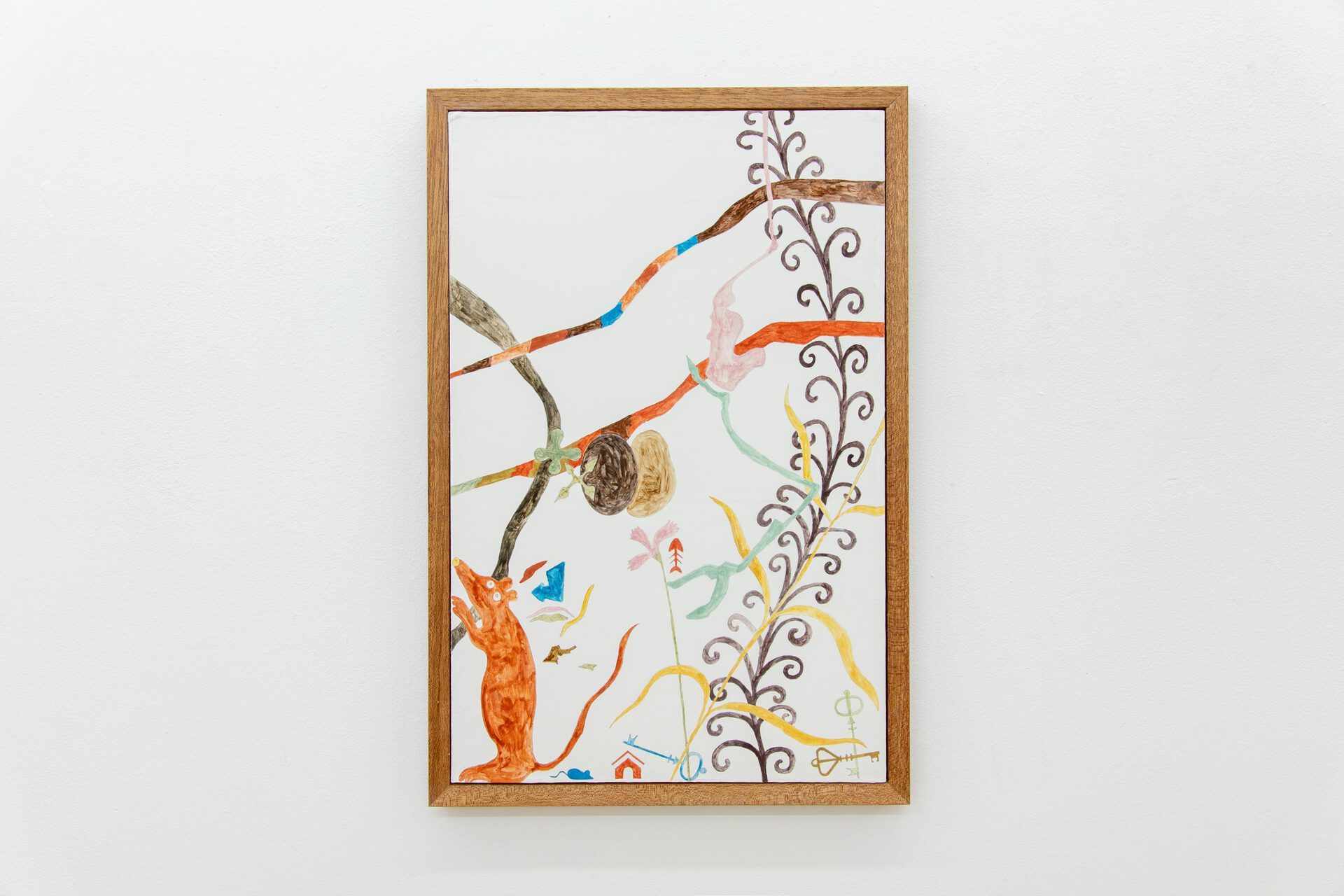 Olga Pedan, "Untitled", 2021, Distemper on MDF with Meranti frame, 52cm x 35cm