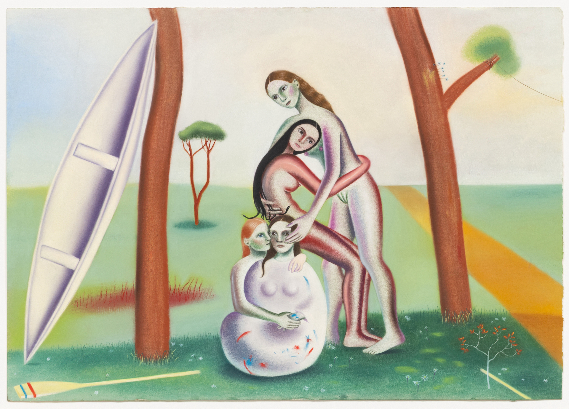 Sara Anstis, These clouds should dissipate by lunch, 2021, soft pastel on paper, 16 x 22.5 in.