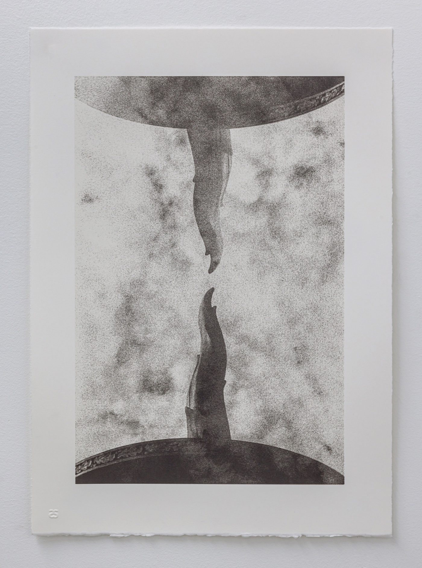 Mark Dudiak; “Hourglass”; 2021; Silkscreen print; acrylic pigment ink on arches 88 archival cotton paper.  Edition of 7 with 2 artist proofs, produced by Smokestack printers, Hamilton ON;  14.5” x 20.25”