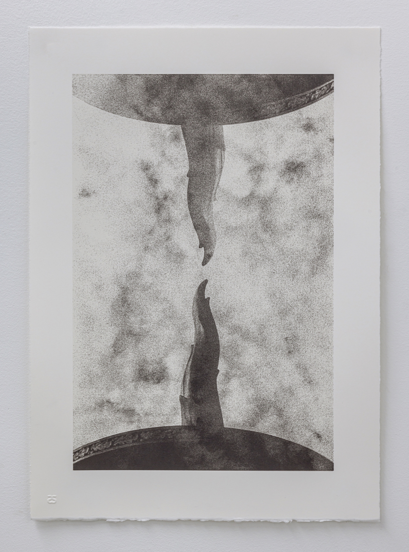 Mark Dudiak; “Hourglass”; 2021; Silkscreen print; acrylic pigment ink on arches 88 archival cotton paper. Edition of 7 with 2 artist proofs, produced by Smokestack printers, Hamilton ON; 14.5” x 20.25”