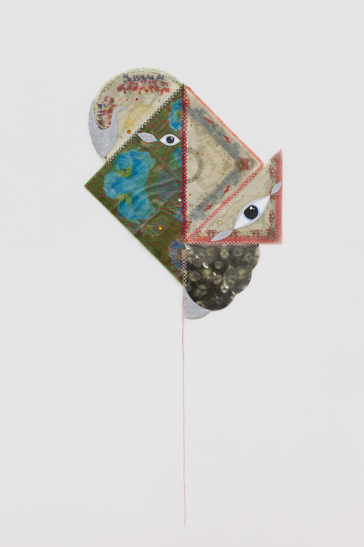 Sóley Ragnarsdóttir, Untitled, 2021, Napkins, acrylic, epoxy, plastic, cotton, 60x45cm.